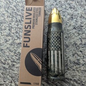 FUNSLIVE Camo Bullet Tumbler with Gold Top